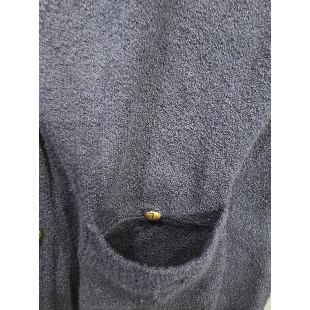 Talbots Sweater Women’s Cardigan Navy Gold Buttons Size X-Large A010889 - Picture 10 of 11